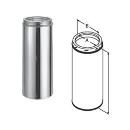 Dura Vent Dura Vent 6DT-48SSCF 6 x 48 in. DuraTech Chimney Pipe - Stainless Steel 6DT-48SSCF